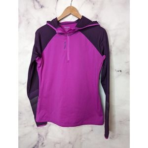 REEBOK fuschia purple sleeve pullover hoodie sweater M